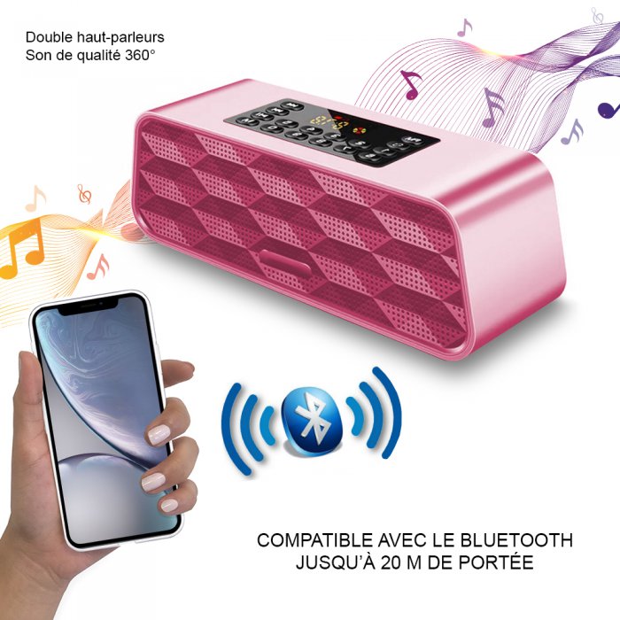 Enceinte Bluetooth 2 x 3W ROSE GoldenSound