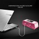 Enceinte bluetooth double haut-parleurs rose gold 