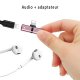 Adaptateur lightning avec sortie casque et charge - Rose