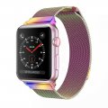 Bracelet 38-40 mm compatible avec Apple Watch métalisé rose arc en ciel   (Vendu sans la montre)