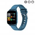 Montre connectée multi-sport avec bracelet silicone Bleue