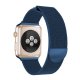 Bracelet  38-40 mm compatible avec Apple Watch métalisé bleu marine (Vendu sans la montre)