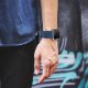 Bracelet 42-44 mm compatible avec Apple Watch métalisé bleu marine (Vendu sans la montre)