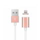 Câble USB magnétique blanc et rose pour iPhone5/5S/5C/SE/6/6S/6+/6S+ et iPad 4/Mini