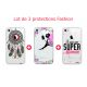 Lot de 3 protections Fashion pour iPhone 4/4S