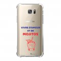 Coque Samsung Galaxy S7 anti-choc souple angles renforcés transparente Vivre D'amour et de Mojitos La Coque Francaise.
