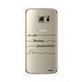 Coque Samsung Galaxy S6 rigide transparente Un peu, Beaucoup, Passionnement Dessin Evetane