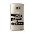 Coque Samsung Galaxy S6 Edge rigide transparente Jolie Mignonne et chiante Dessin Evetane