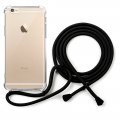 Coque iPhone 6/6S anti-choc silicone avec cordon noir
