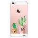 Coque rigide transparent Cactus pour iPhone SE / 5S / 5