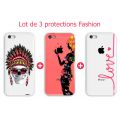 Lot de 3 protections Fashion pour iPhone 5C