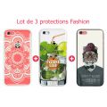 Lot de 3 protections Fashion pour iPhone 5C
