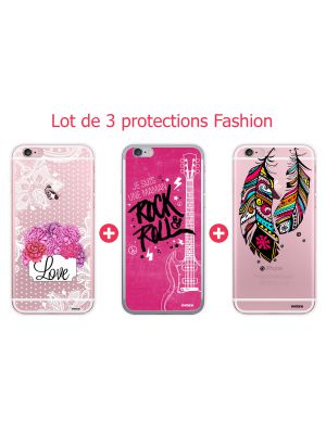 Lot de 3 coques Fashion pour iPhone 6/6S