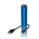 Batterie externe 2300 mAh ultra-compacte CYLINDRE bleue
