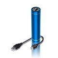 Batterie externe 2300 mAh ultra-compacte CYLINDRE bleue