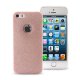 Coque silicone souple Paillettes Rose pour iPhone 5/5S/SE