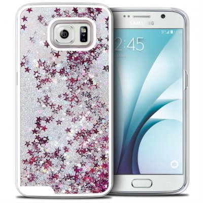Coque transparente Paillettes Liquides Argent pour Samsung Galaxy S7