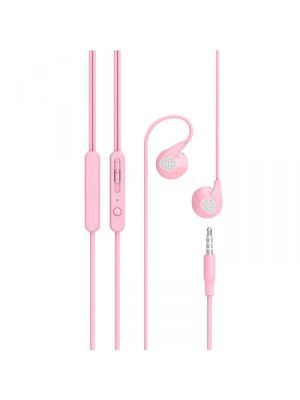 Casque intrauriculaire rose avec micro intégré