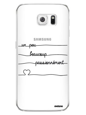 Coque rigide transparent Un peu, Beaucoup, Passionnement pour Samsung Galaxy S6 Edge Plus