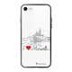 Coque iPhone 7/8/ iPhone SE 2020/ 2022 Coque Soft Touch Glossy J'aime Marseille Design La Coque Francaise