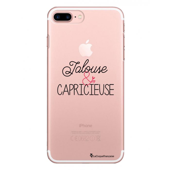 Coque iPhone 7 Plus / 8 Plus rigide transparente Jalouse et Capricieuse Ecriture Tendance et