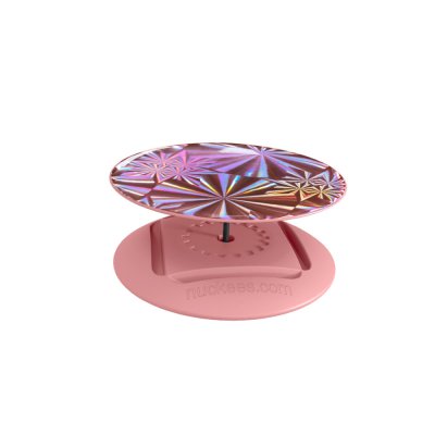 Ring Poignée et support universel de téléphone Hologramme Étoile Rose
