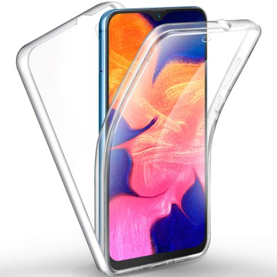 Coque Samsung Galaxy A10 360° intégrale protection avant arrière silicone transparente