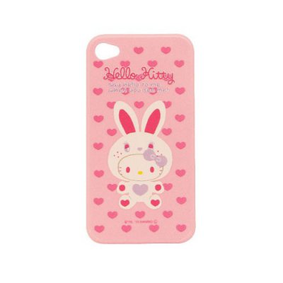 Coque arrière Hello Kitty lapin blanc pour iPhone 4 / 4S