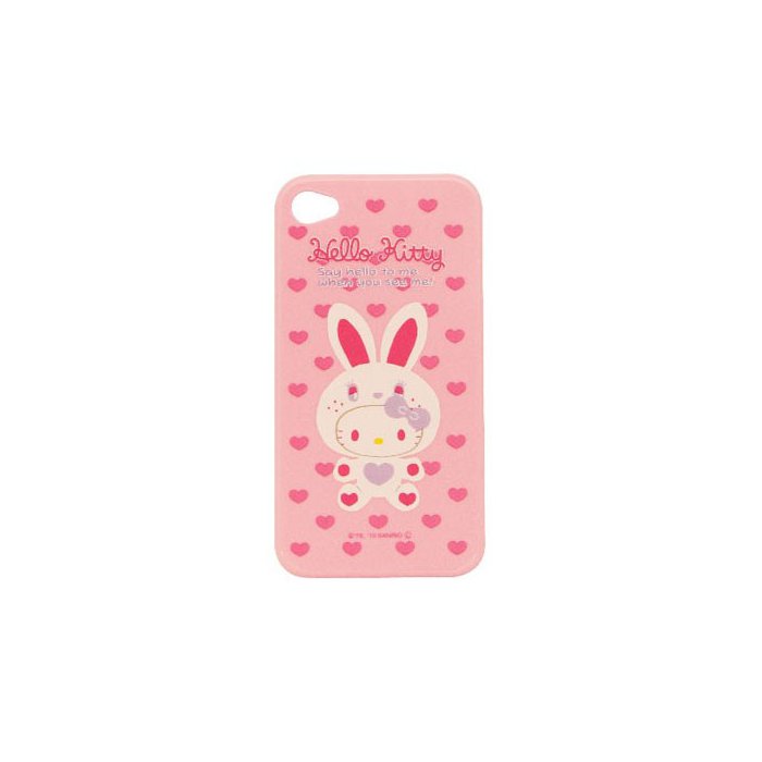 Coque arrière Hello Kitty lapin blanc pour iPhone 4 / 4S