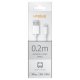 Unplug Cable Lightning Mfi Blanc 0.2m**