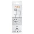 Unplug Cable Lightning Mfi Blanc 0.2m**