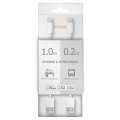 Unplug Cable Lightning Mfi Blanc 0.2 Et 1m**