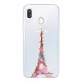 Coque Samsung Galaxy A20e 360 intégrale transparente Tour Eiffel Pierre Rose Tendance La Coque Francaise.