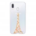 Coque Samsung Galaxy A20e 360 intégrale transparente Tour Eiffel Ecaille Rose Tendance La Coque Francaise.