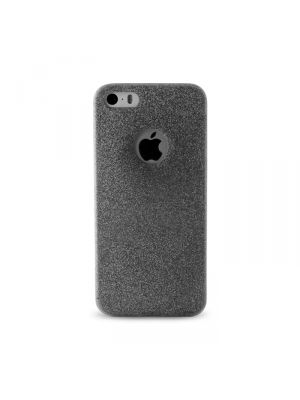 Coque silicone souple Paillettes noir pour iPhone 5/5S/SE