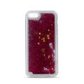 Coque transparente paillettes fushia pour iPhone 5/5S/SE