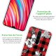 Coque Xiaomi Redmi Note 8 Pro silicone transparente Tartan rouge et noir ultra resistant Protection housse Motif Ecriture Tendance La Coque Francaise