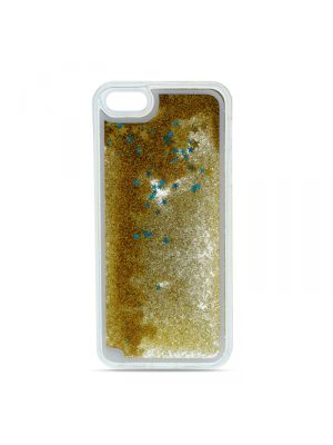 Coque transparente paillettes or pour iPhone 5/5S/SE