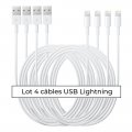 Lot 4 câbles Lightning blanc