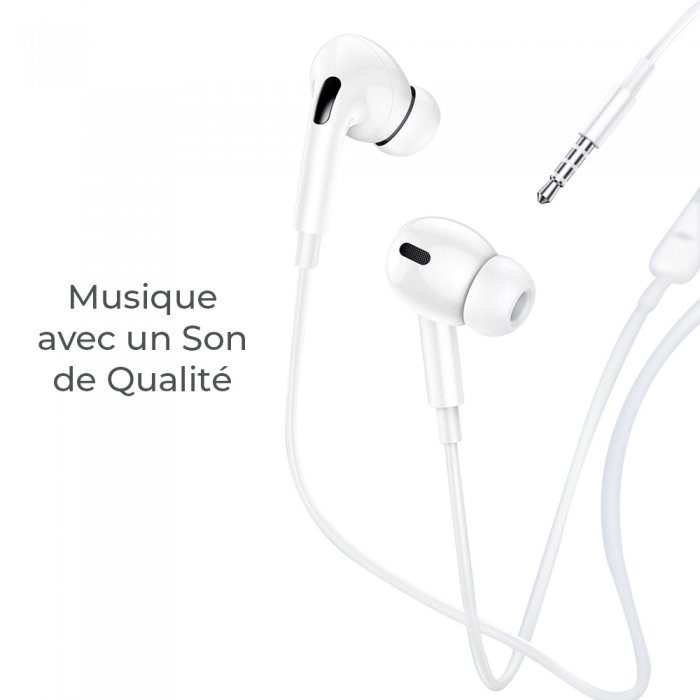 Écouteurs intra-auriculaires filaire avec Microphone Hama Blanc - THOMSON -  0132480 