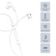 Écouteurs filaires intra-auriculaires avec prise Type C et  microphone 1,2 m- blanc