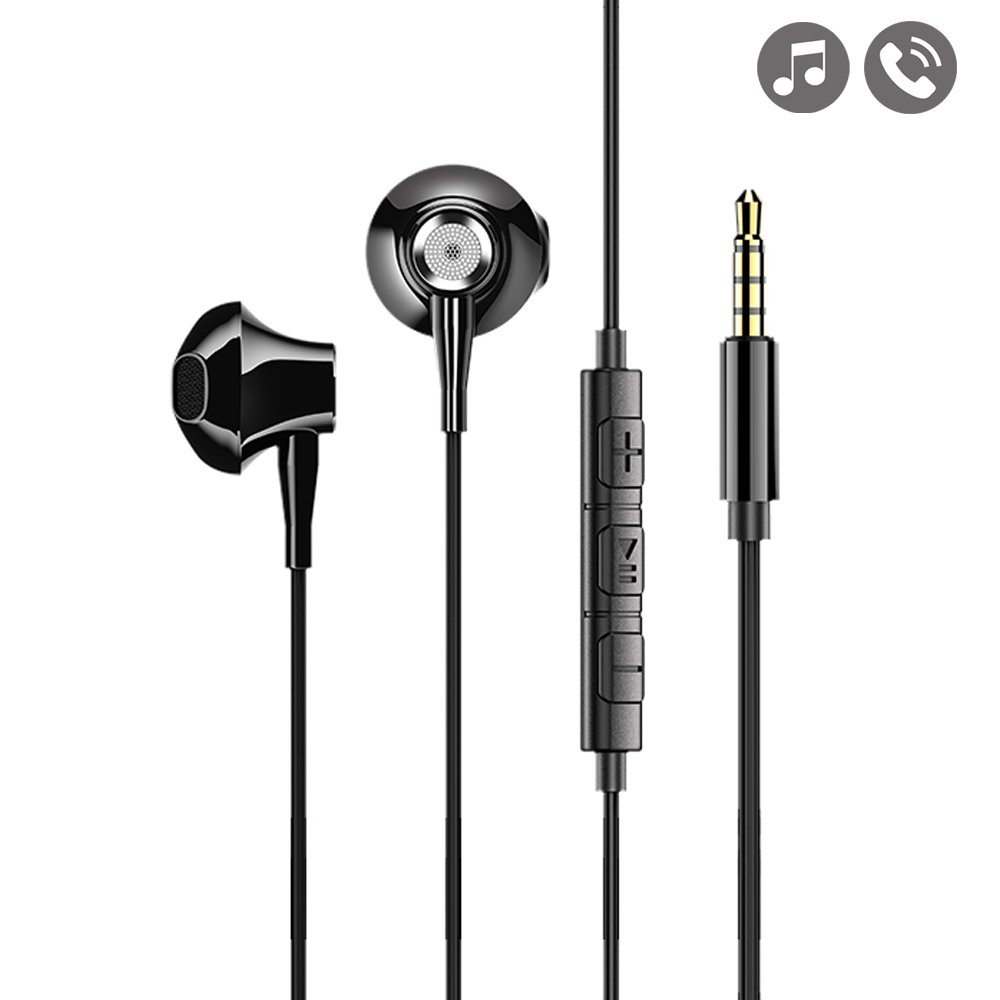 iMoshion ﻿Ecouteurs in-ear - Ecouteurs filaires - Connexion AUX / prise jack  3,5 mm - Noir