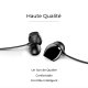 Écouteurs filaires intra-auriculaires avec prise jack de 3,5 mm - noir