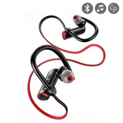 Casque Bluetooth Sport avec Micro - Noir / Rouge