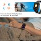 Montre connectée IP68 avec fréquence cardiaque, étanche, multisport Noir Métalisée