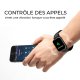 Montre connectée IP68 avec fréquence cardiaque, étanche, multisport Noir Métalisée