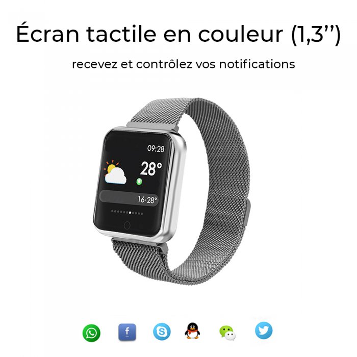 JJ. Accessory Montre de Fitness étanche IP68 avec Moniteur de fréquence  Cardiaque : : Mode