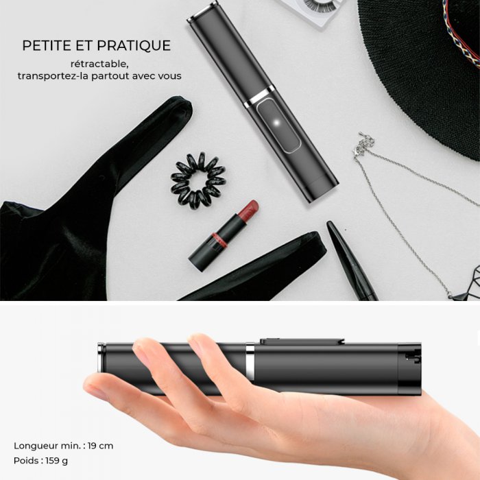 Linq - Perche Selfie Sans-fil Bluetooth avec Fonction Trépied Rotatif à  360° LinQ Noir - Autres accessoires smartphone - Rue du Commerce