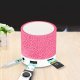 Enceinte lumineuse rose effet craquelé sans fil