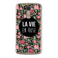 Coque LG K8 DUAL rigide transparente La Vie en Rose Dessin Evetane